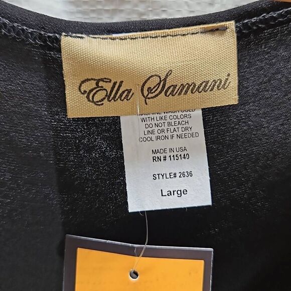 Ella Samani Faux Wrap Maxi Dress Black Large - Picture 4 of 7